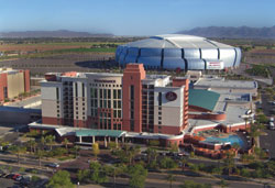 Renaissance Hotel and University of Phoenix Stadium. Photo courtesy of City of Glendale, AZ
