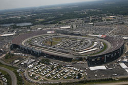 Dover International Speedway, the one mile oval in Dover, Delaware, has been hosting NASCAR events since it first opened in July 1969 and has earned the nickname the "Monster Mile" for its toughness on both man and machine. Photo courtesy of Mike Baker.