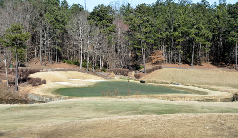 Golf course in drought condition