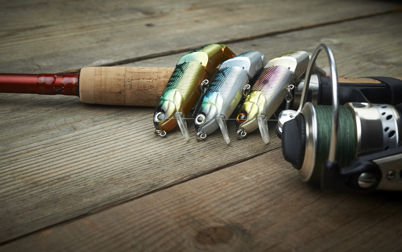 Bass fishing lures are ready for use in California