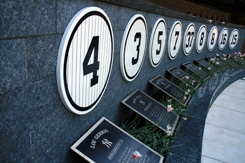 Lou Gehrig was the first to have his player number retired