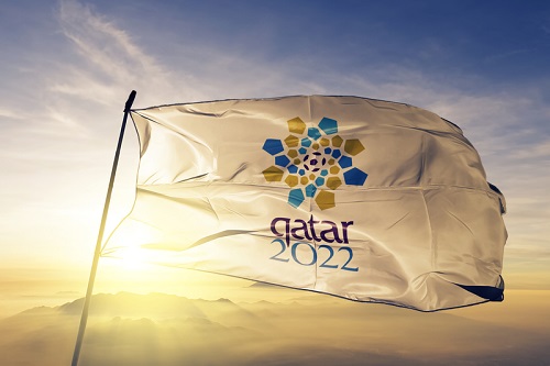Flag for FIFA World Cup in Qatar