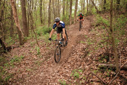 The Allegrippis Trails at Raystown Lake are 32 miles of fast flowing single-track, perfect for mountain biking, adventure racing, and other wilderness racing events i the mid-atlantic region.
