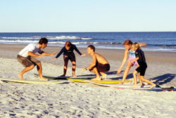 Wilmington draws people from across the country to participate in its many surf camps. Photo courtesy of Wilmington/Cape Fear Coast Convention & Visitors Bureau.