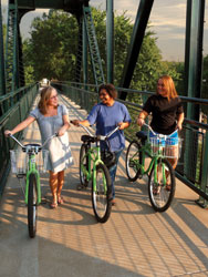 Rome's riverside trails wind throughout downtown and offer event attendees a natural escape from competition.