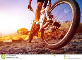 Mountain biking in competitive arena