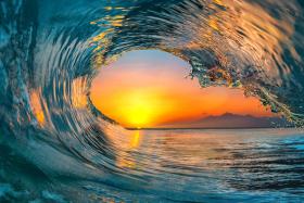 Ocean wave for surfing