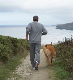 jogger and dog