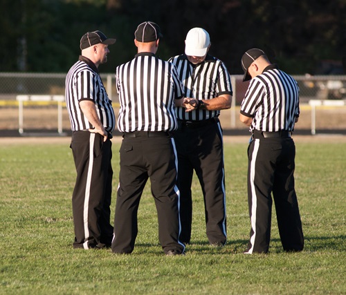 Report card for umpires and referees at youth and high school levels
