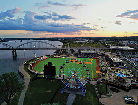 The Quad Cities is a bi-state regional destination along the Mississippi River between Iowa and Illinois.
