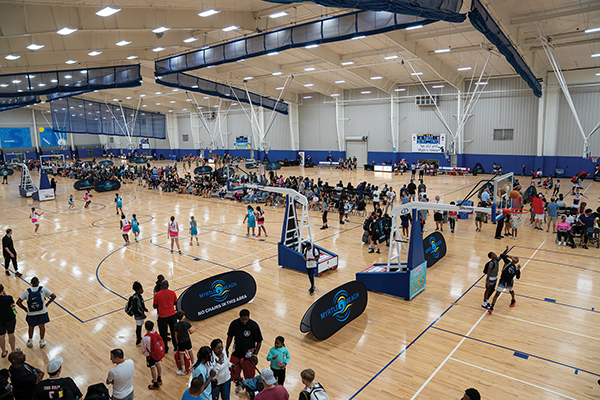 The primary venue for youth and amateur basketball is the John T. Rhodes Myrtle Beach Sports Center, a 100,000-square-foot multi-purpose indoor facility with eight basketball courts on an all-wood floor, with flexible seating for up to 2,500, and multiple meeting and team rooms.